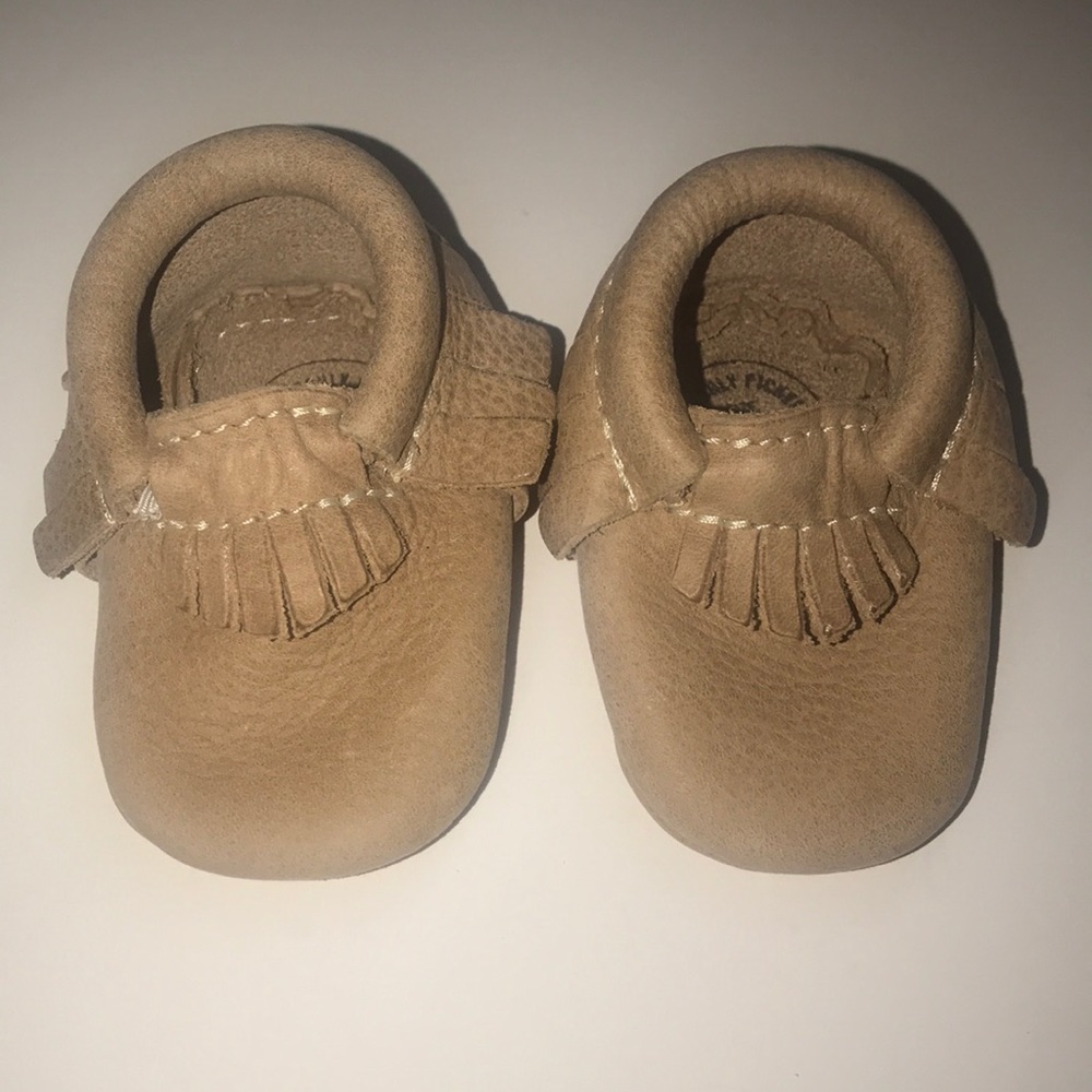 Tan Fringe Moccasins